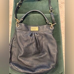 Marc by Marc Jacobs Black Pebbled Leather Classic Q Hillier Hobo